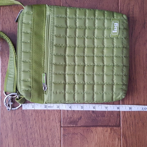 Lug Adjustable Strap Quilted Crossbody Green Travel Bag - Picture 7 of 16